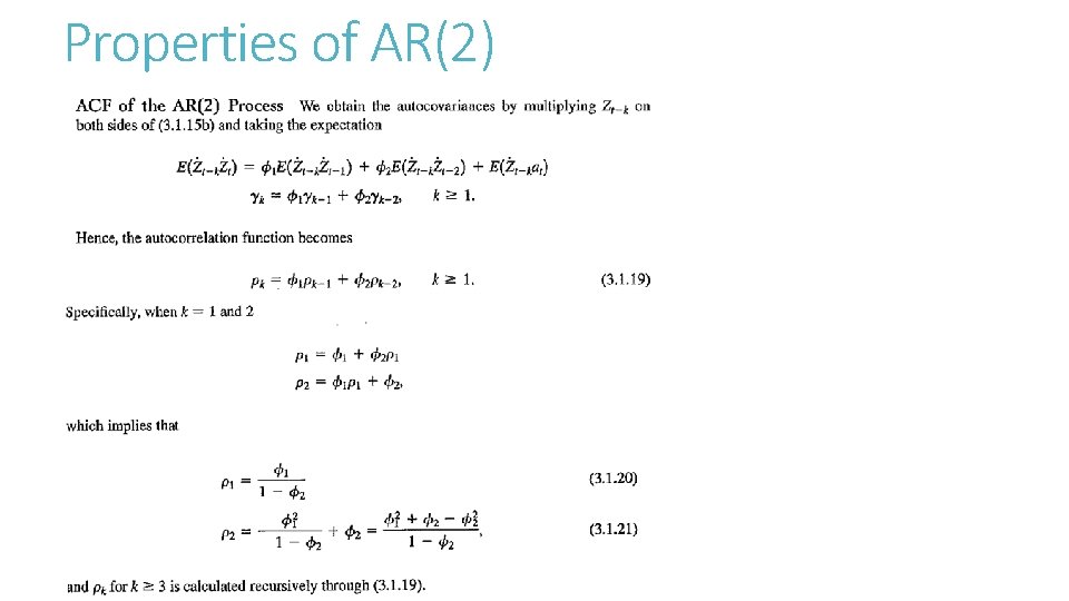 Properties of AR(2) 