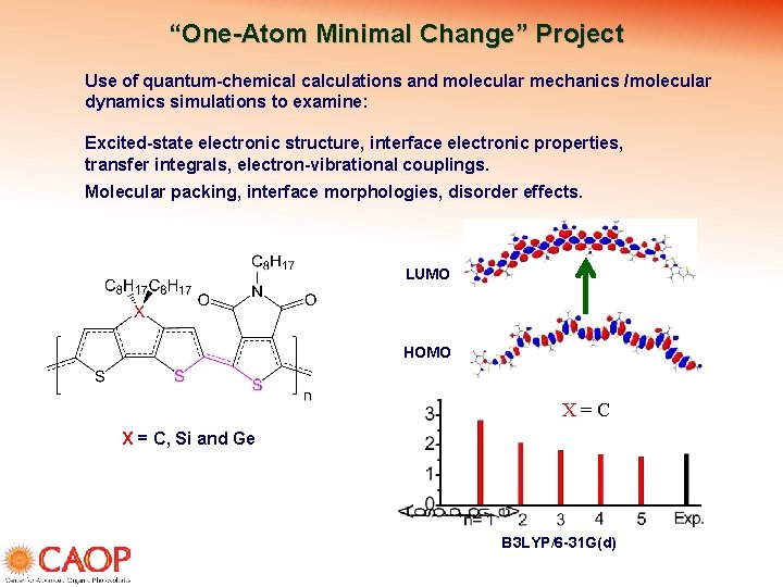 “One-Atom Minimal Change” Project Use of quantum-chemical calculations and molecular mechanics /molecular dynamics simulations