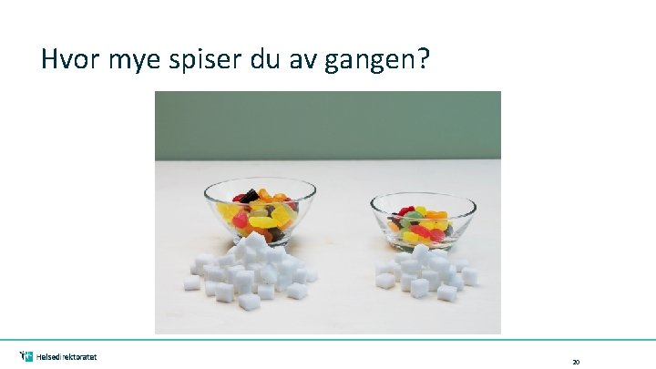 Hvor mye spiser du av gangen? 20 