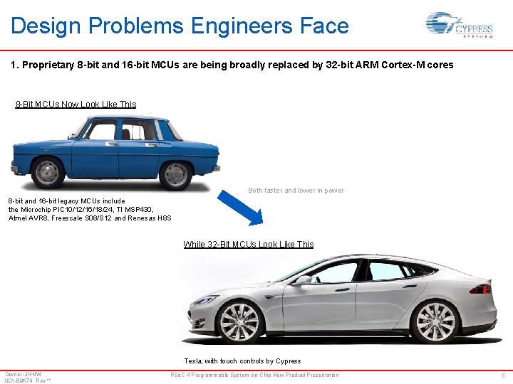 Design Problems Engineers Face 1. Proprietary 8 -bit and 16 -bit MCUs are being