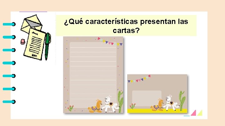 ¿Qué características presentan las cartas? 