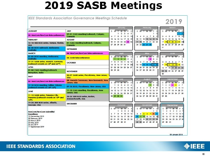 2019 SASB Meetings 15 