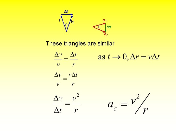 These triangles are similar 