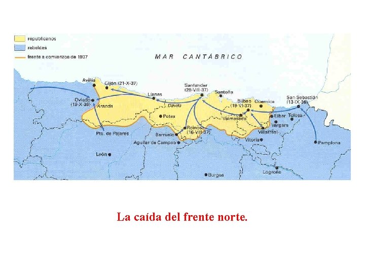 La caída del frente norte. 