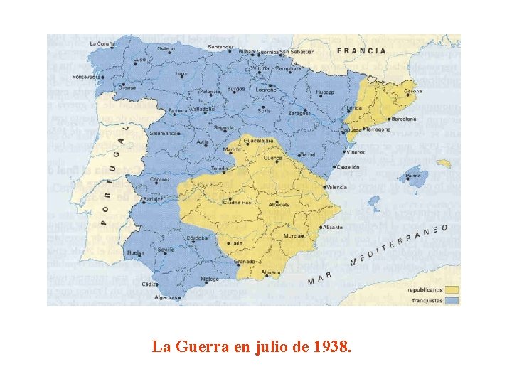 La Guerra en julio de 1938. 