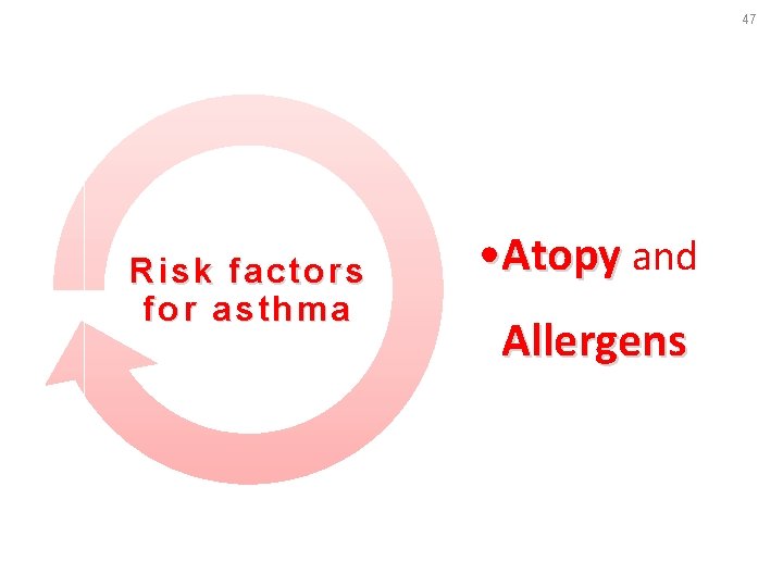 47 Risk factors for asthma • Atopy and Allergens 