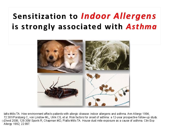 Sensitization to Indoor Allergens is strongly associated with Asthma latts-Mills TA. How environment affects