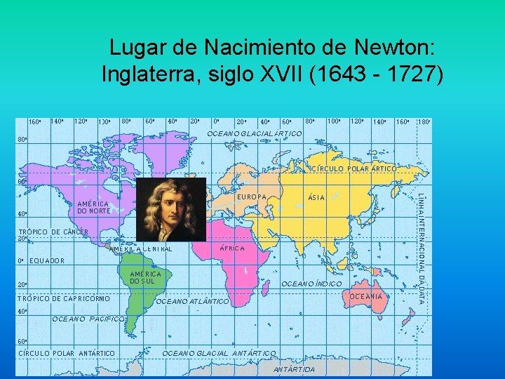 Lugar de Nacimiento de Newton: Inglaterra, siglo XVII (1643 - 1727) 