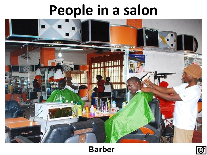 People in a salon Barber 