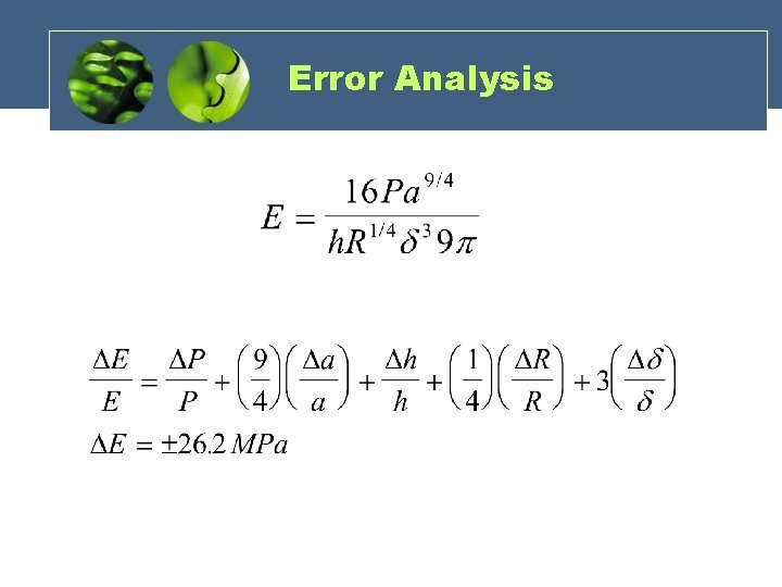 Error Analysis 
