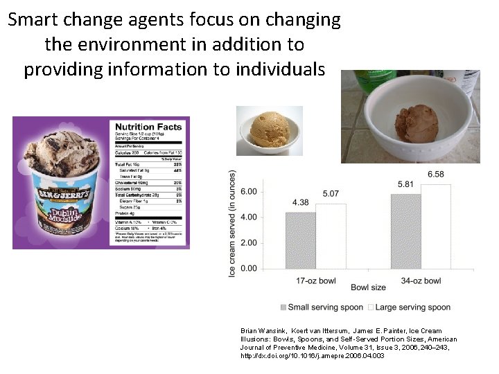 Smart change agents focus on changing the environment in addition to providing information to