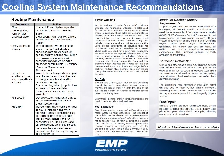 Cooling System Maintenance Recommendations 