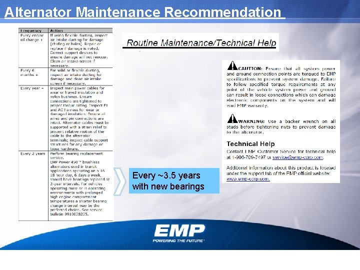 Alternator Maintenance Recommendation Every ~3. 5 years with new bearings 