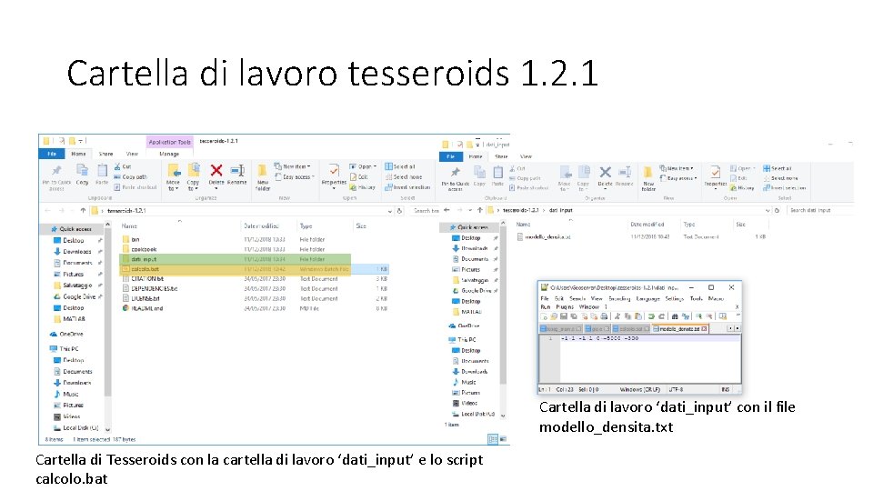 Cartella di lavoro tesseroids 1. 2. 1 Cartella di lavoro ‘dati_input’ con il file