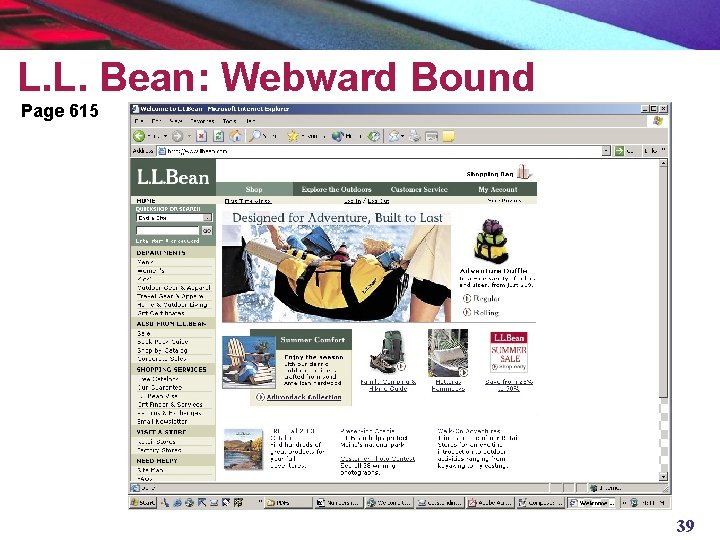 L. L. Bean: Webward Bound Page 615 39 