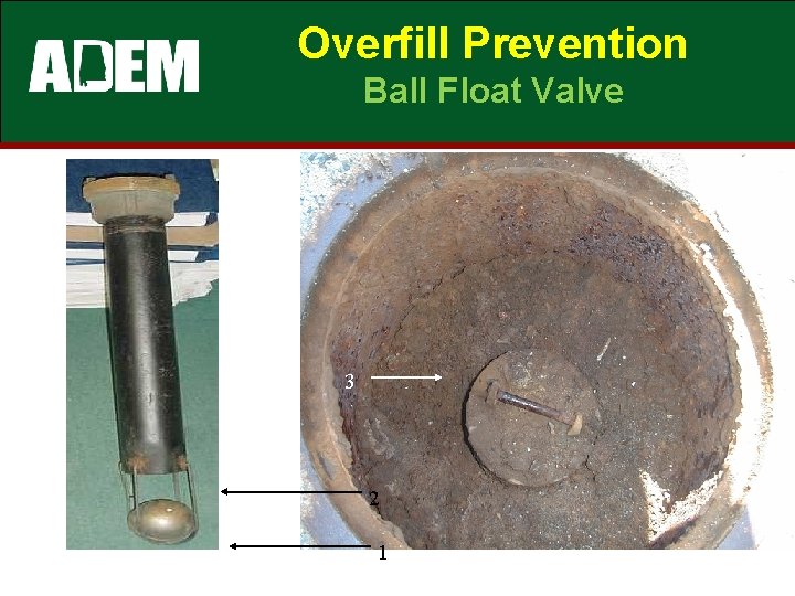 Overfill Prevention Ball Float Valve 3 2 1 