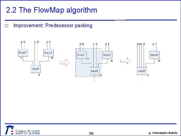 2. 2 The Flow. Map algorithm � Improvement: Predecessor packing 36 © Christophe Bobda