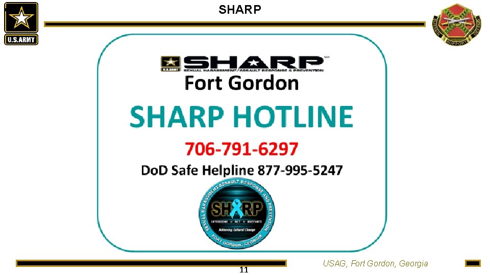  • SHARP 11 USAG, Fort Gordon, Georgia 