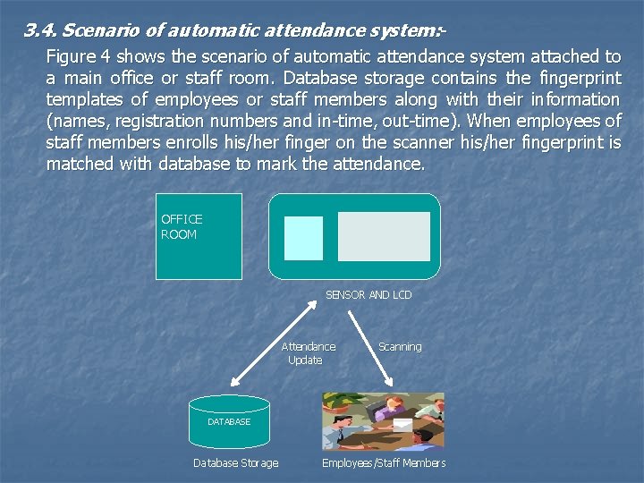 3. 4. Scenario of automatic attendance system: Figure 4 shows the scenario of automatic