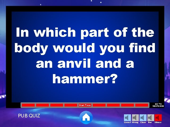 In which part of the body would you find an anvil and a hammer?