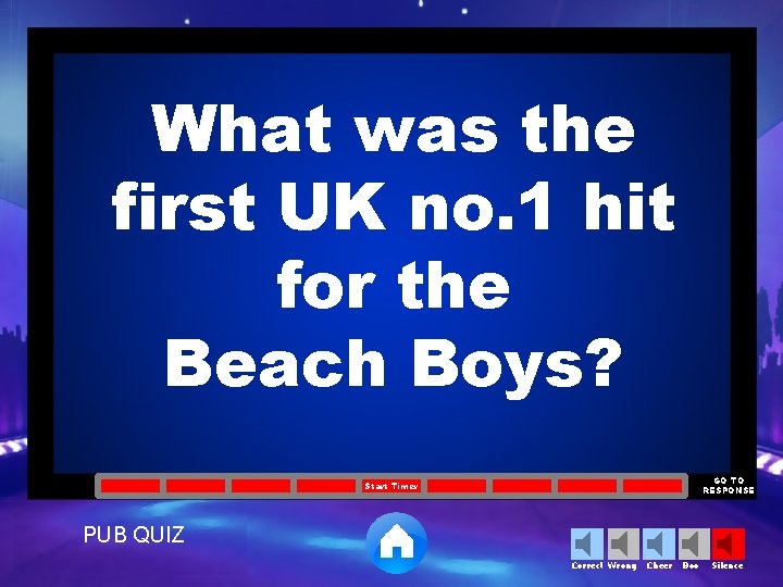 What was the first UK no. 1 hit for the Beach Boys? GO TO