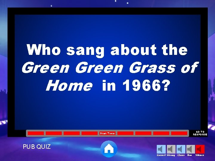 Who sang about the Green Grass of Home in 1966? GO TO RESPONSE Start