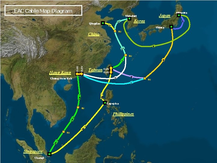 EAC Cable Map Diagram Japan Shinduri Qingdao Korea F 2 M L Shima BU