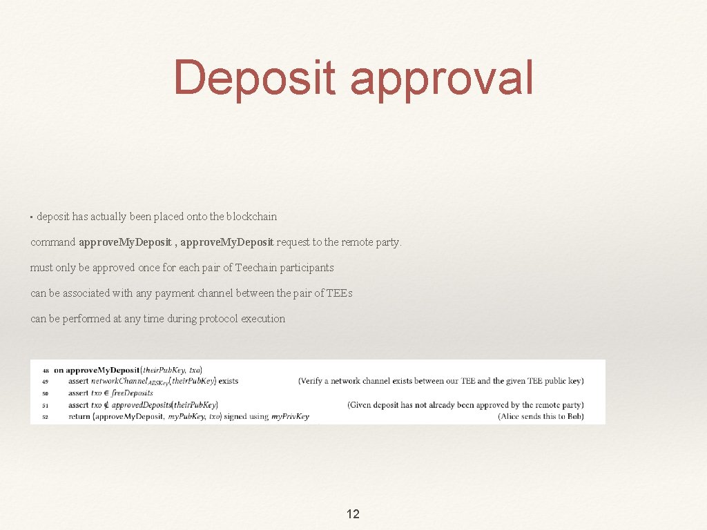 Deposit approval • deposit has actually been placed onto the blockchain command approve. My.