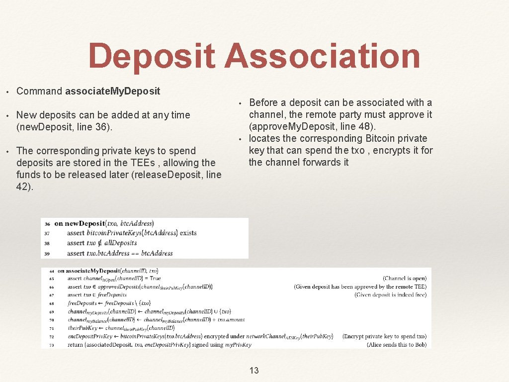 Deposit Association • Command associate. My. Deposit • • New deposits can be added