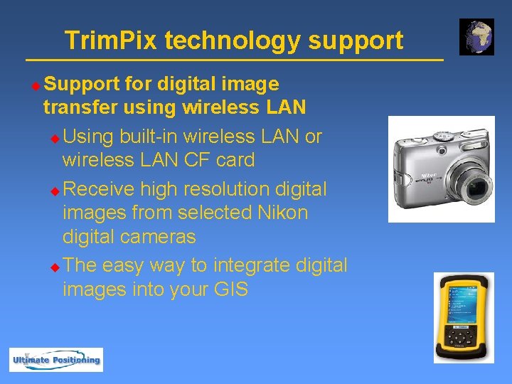 Trim. Pix technology support u Support for digital image transfer using wireless LAN u
