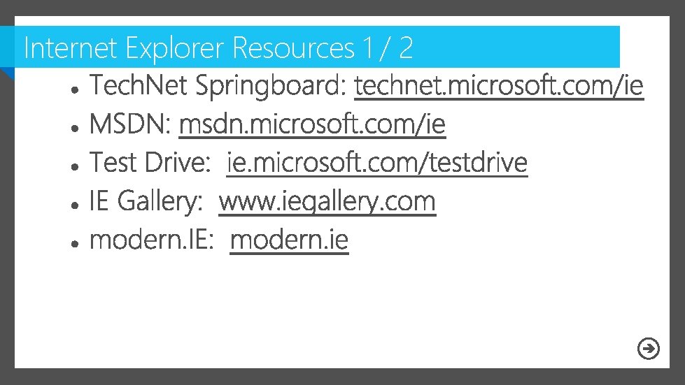 Internet Explorer Resources 1 / 2 