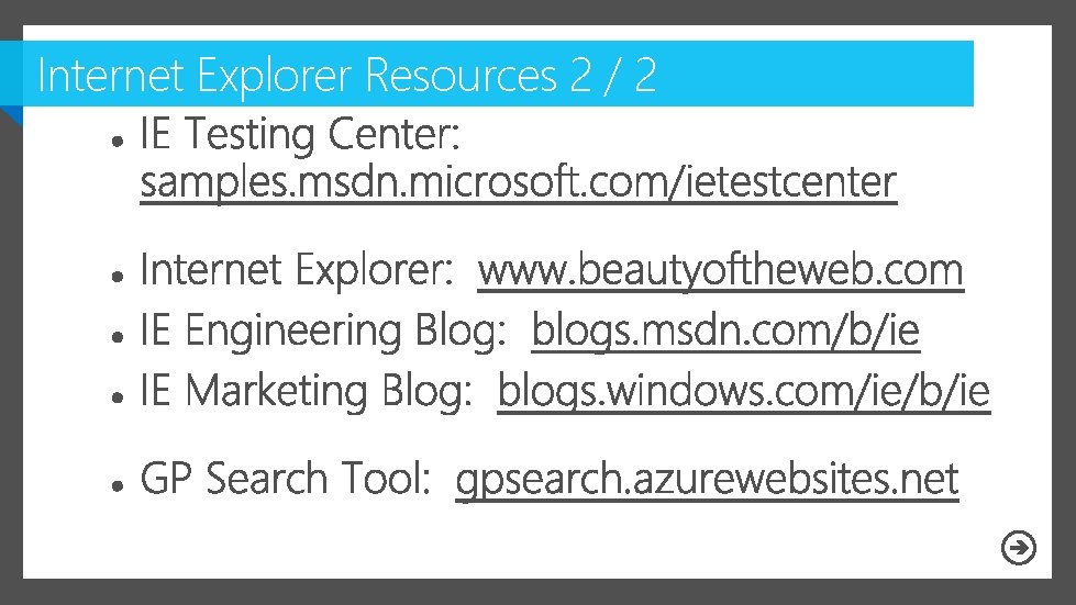 Internet Explorer Resources 2 / 2 