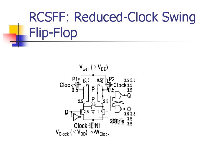 RCSFF: Reduced-Clock Swing Flip-Flop 