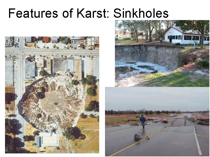 Features of Karst: Sinkholes 
