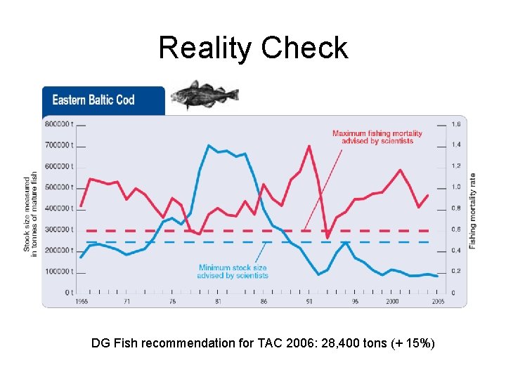 Reality Check DG Fish recommendation for TAC 2006: 28, 400 tons (+ 15%) 