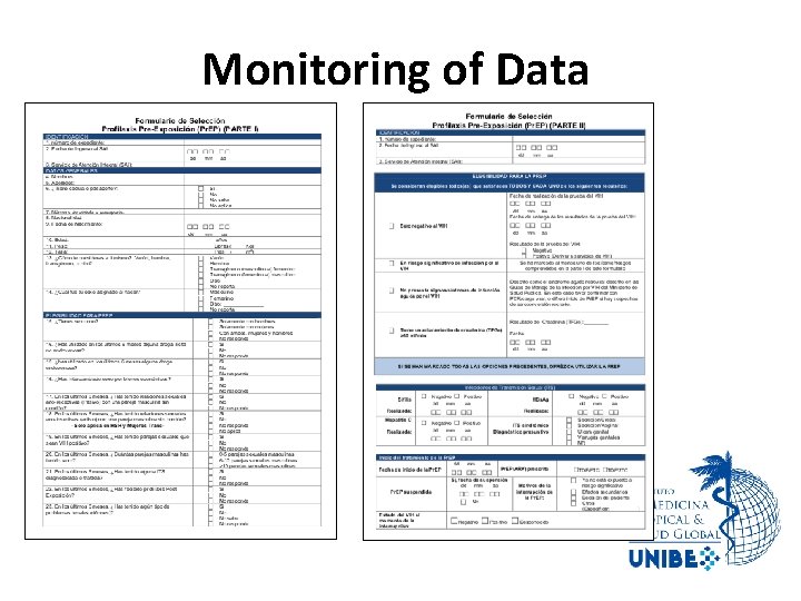 Monitoring of Data 