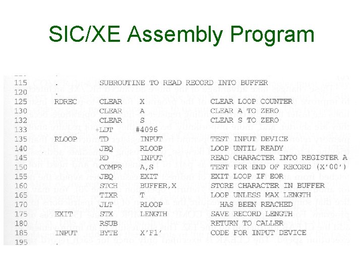 SIC/XE Assembly Program 