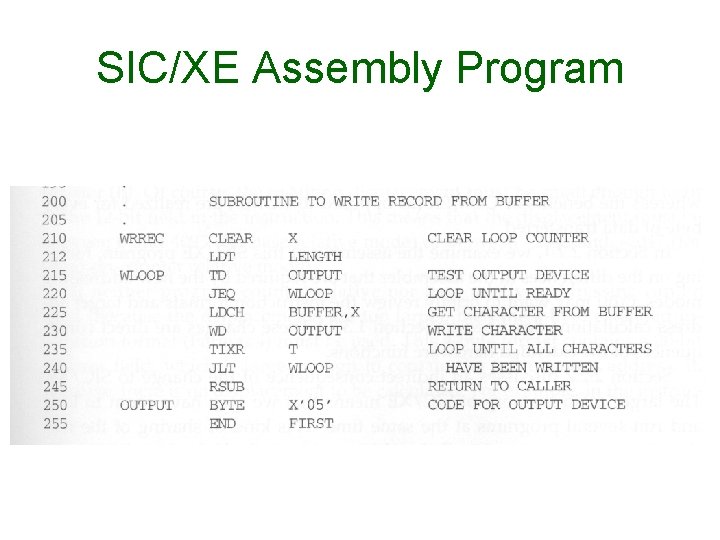 SIC/XE Assembly Program 