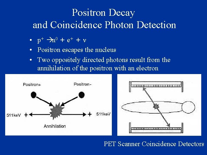 Positron Decay and Coincidence Photon Detection • p+ àn 0 + e+ + n