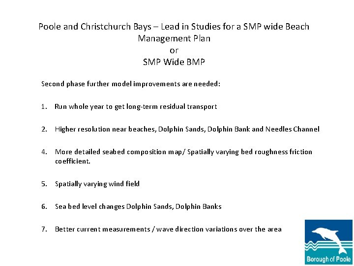 Poole and Christchurch Bays – Lead in Studies for a SMP wide Beach Management