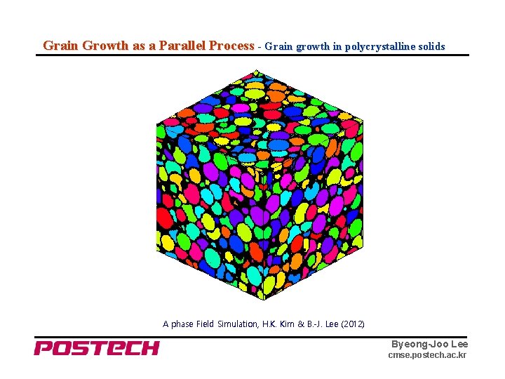 Grain Growth as a Parallel Process - Grain growth in polycrystalline solids A phase