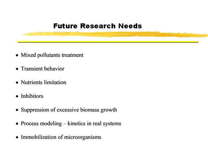 Future Research Needs Future Research Needs