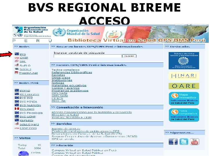 BVS REGIONAL BIREME ACCESO 