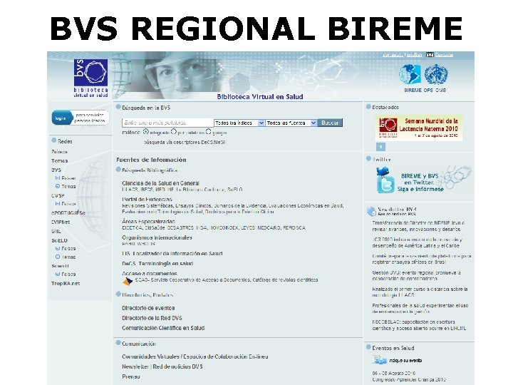 BVS REGIONAL BIREME 