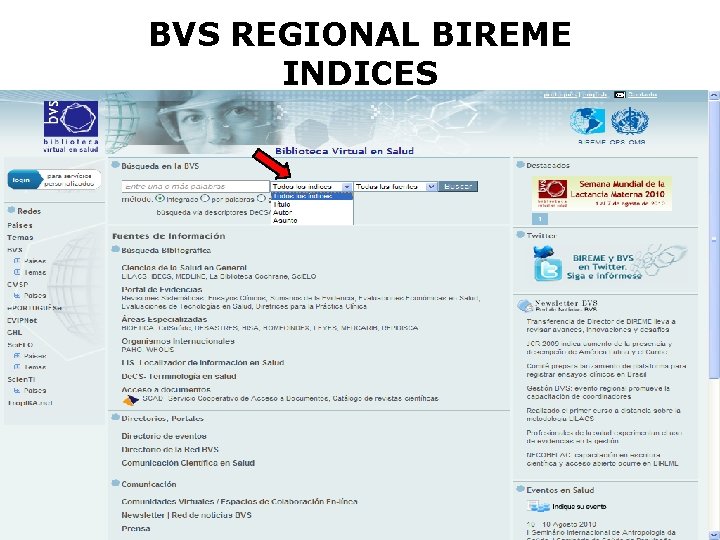 BVS REGIONAL BIREME INDICES 