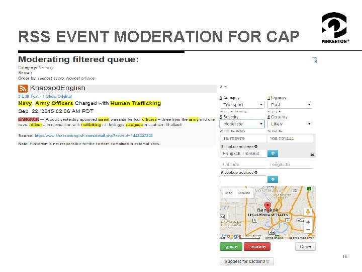 RSS EVENT MODERATION FOR CAP 15 