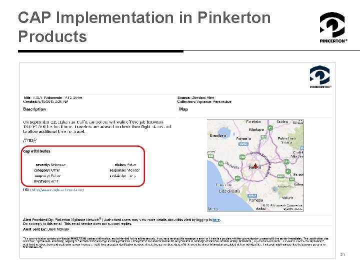 CAP Implementation in Pinkerton Products 21 