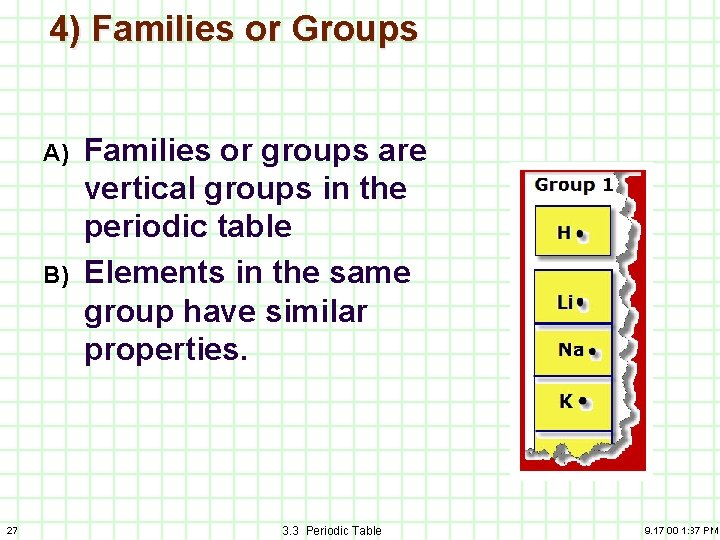 4) Families or Groups A) B) 27 Families or groups are vertical groups in