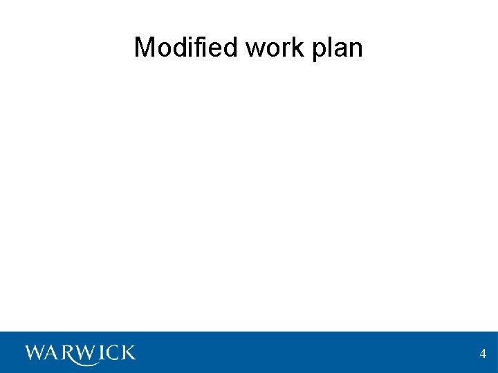 Modified work plan 4 
