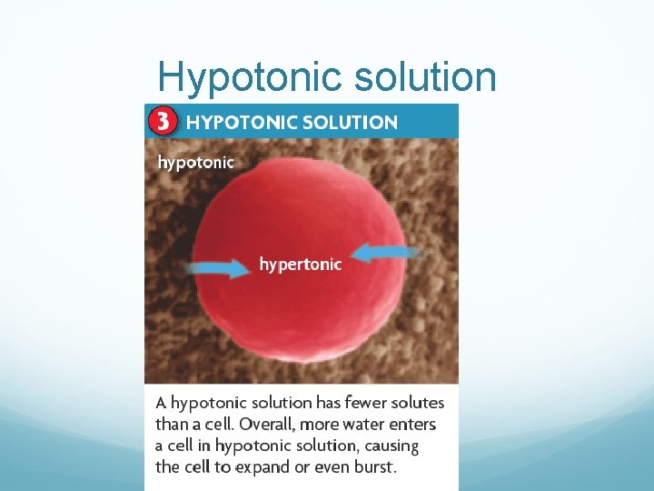 Hypotonic solution 
